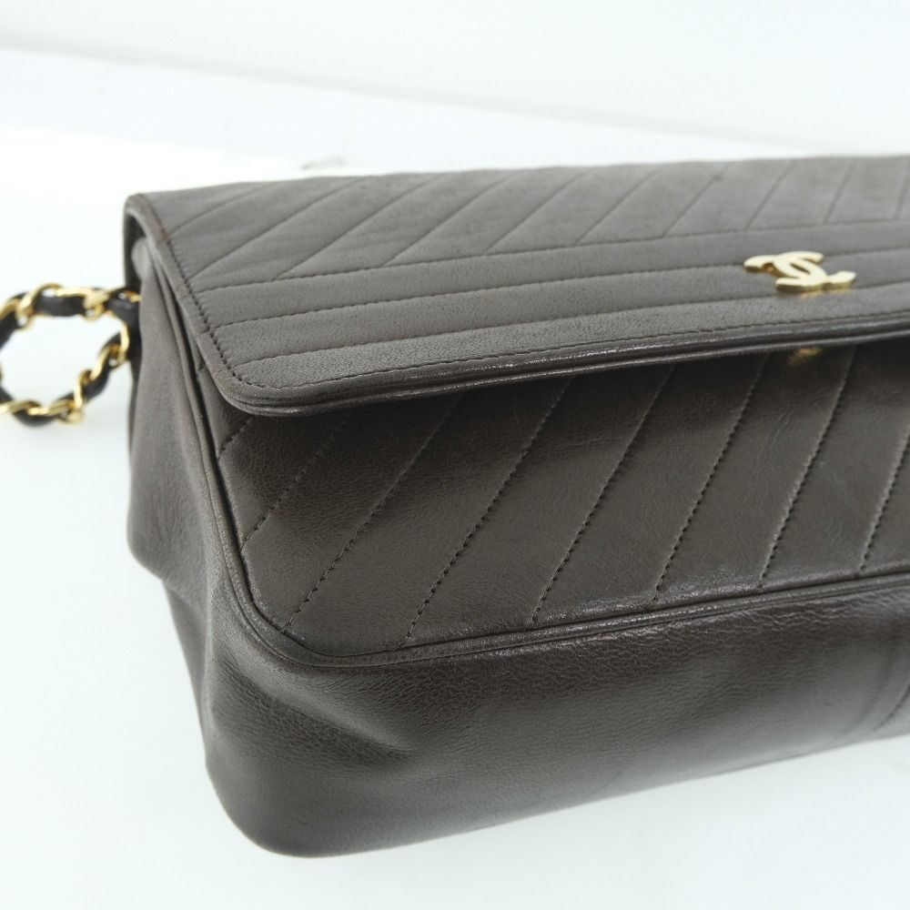 Chanel Chain Shoulder Bag Lambskin Black Gold Metal Fittings Black - Picture 4 of 11